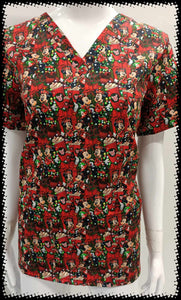 Cup Of cheer Christmas Scrub Top