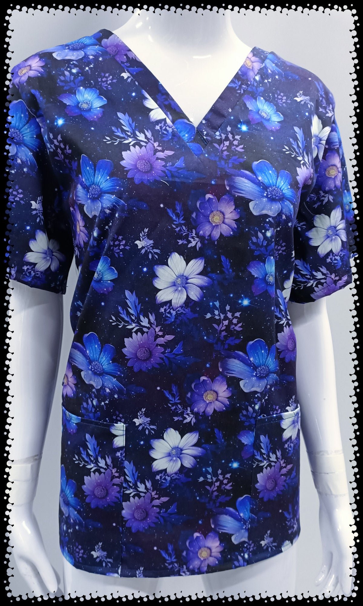 Purple floral Scrub