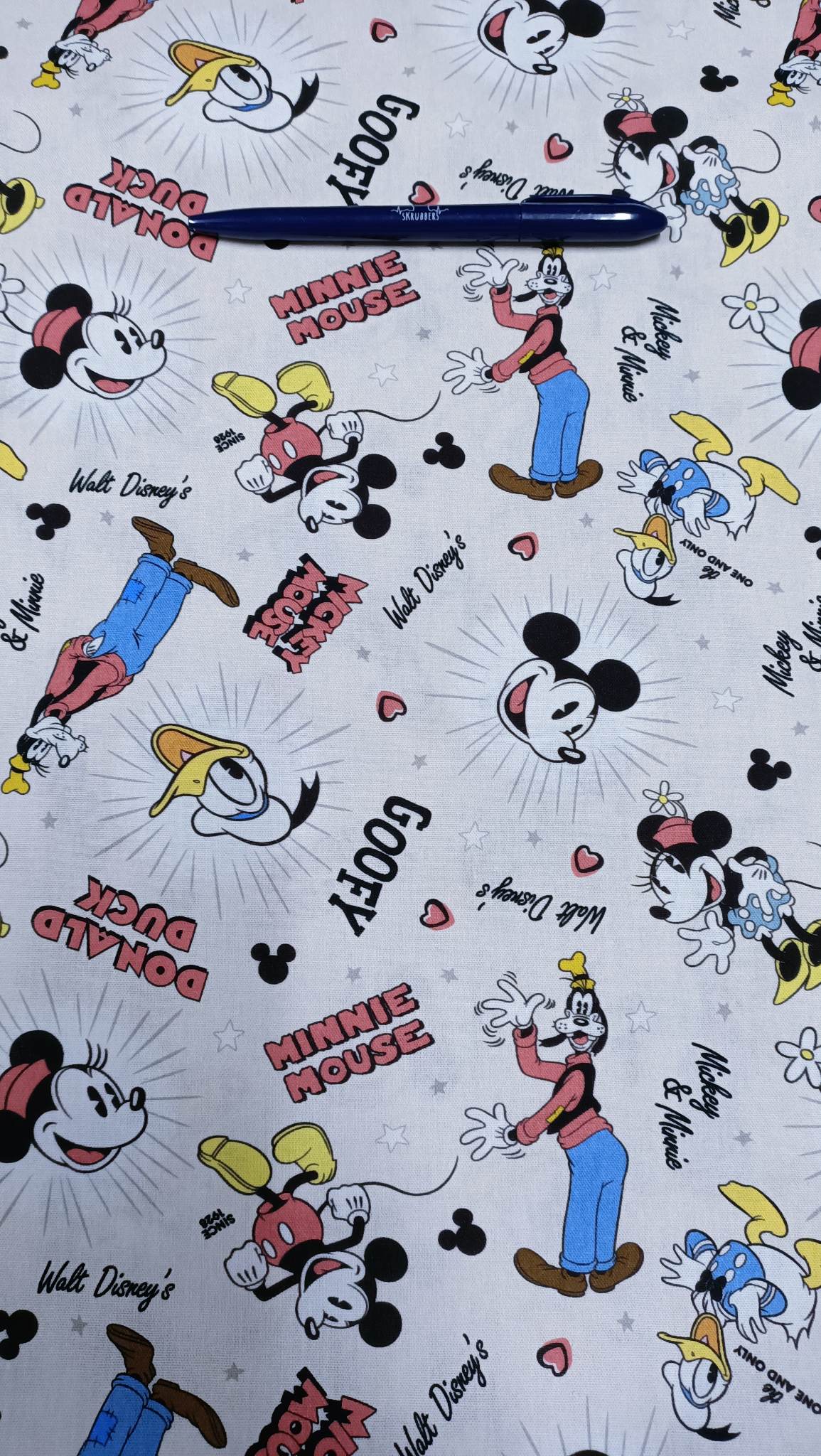 Disney Names Scrub Top