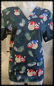 Sloth Xmas Scrub Size 20