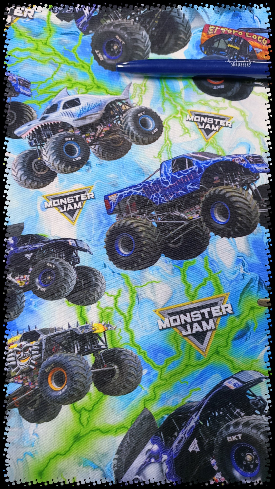 Monster Trucks Scrub Top