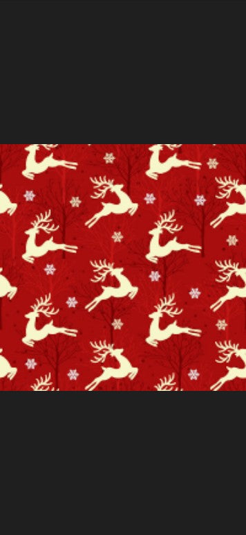 Leaping Deer Christmas Scrub